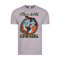Vintage Zinc Stay Wild Cowgirl Vintage Tee - FaDigitalArtStudio