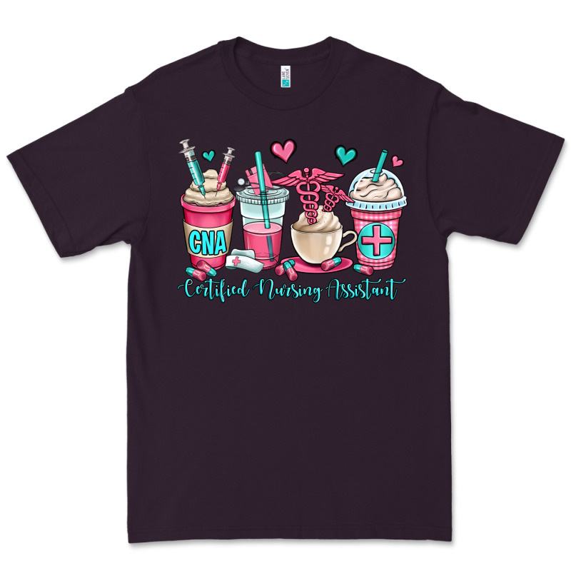 Cna Certified Nursing Assistant Coffee Cups Premium Tee by OliviaCreatesArt | Teevron