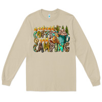 Mushroom Weekends Coffee And Camping Long Sleeve Tee - CowhideDigitalArt