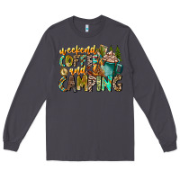 Smoke Weekends Coffee And Camping Long Sleeve Tee - CowhideDigitalArt