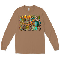 Toasted Coconut Weekends Coffee And Camping Long Sleeve Tee - CowhideDigitalArt