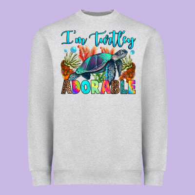 I'm Turtley Adorable Heavyweight Sweatshirt Designed By Ranaportraitstore