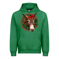 Emerald Christmas donkey with bandana Urban Hoodie - Jasminsmagicworld