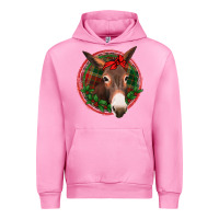 Fuchsia Pink Christmas donkey with bandana Urban Hoodie - Jasminsmagicworld