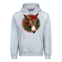 Heather Grey Christmas donkey with bandana Urban Hoodie - Jasminsmagicworld
