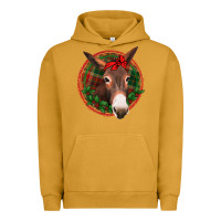 Pigment Peanut Butter Christmas donkey with bandana Urban Hoodie - Jasminsmagicworld