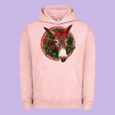 Christmas Donkey With Bandana Urban Hoodie Designed By Jasminsmagicworld