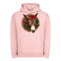 Pigment Salmon Christmas donkey with bandana Urban Hoodie - Jasminsmagicworld