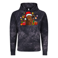 Cloud Black festive highland cow Vintage Hoodie - CowhideDigitalArt