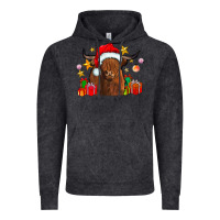 Vintage Black festive highland cow Vintage Hoodie - CowhideDigitalArt