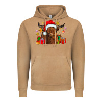 Vintage Camel festive highland cow Vintage Hoodie - CowhideDigitalArt