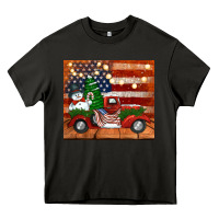 Asphalt christmas truck with american flag Heavy Core Tee - Jasminsmagicworld