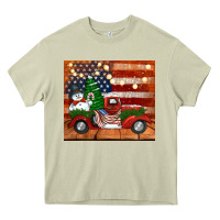 Mossy christmas truck with american flag Heavy Core Tee - Jasminsmagicworld