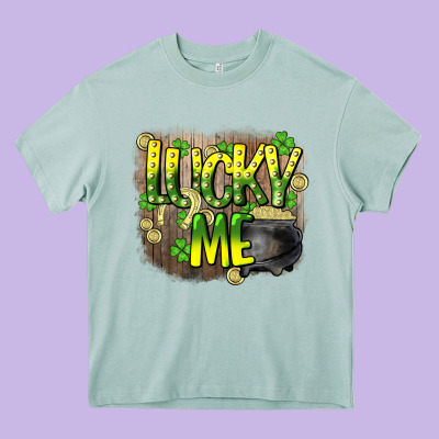 Lucky Me St. Patricks Day Heavy Core Tee Designed By Howdyjamesfarm