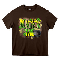 Chocolate Brown lucky me st. patricks day Heavy Core Tee - HowdyJamesFarm