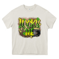 Cream lucky me st. patricks day Heavy Core Tee - HowdyJamesFarm
