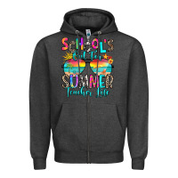 Charcoal Heather school's out for summer teacher life Zipper Hoodie - RanaPortraitStore