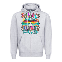 Heather Grey school's out for summer teacher life Zipper Hoodie - RanaPortraitStore