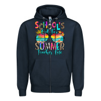 Navy school's out for summer teacher life Zipper Hoodie - RanaPortraitStore