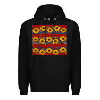 Black usa and sunflower pattern Premium Hoodie - Artiststas