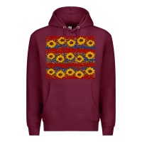 Burgundy usa and sunflower pattern Premium Hoodie - Artiststas