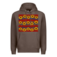 Coffee usa and sunflower pattern Premium Hoodie - Artiststas