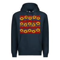 Navy usa and sunflower pattern Premium Hoodie - Artiststas