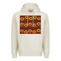 Oatmeal Heather usa and sunflower pattern Premium Hoodie - Artiststas