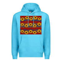 Ocean Blue usa and sunflower pattern Premium Hoodie - Artiststas