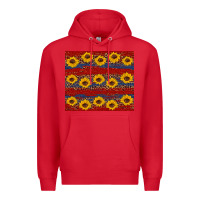 Red usa and sunflower pattern Premium Hoodie - Artiststas