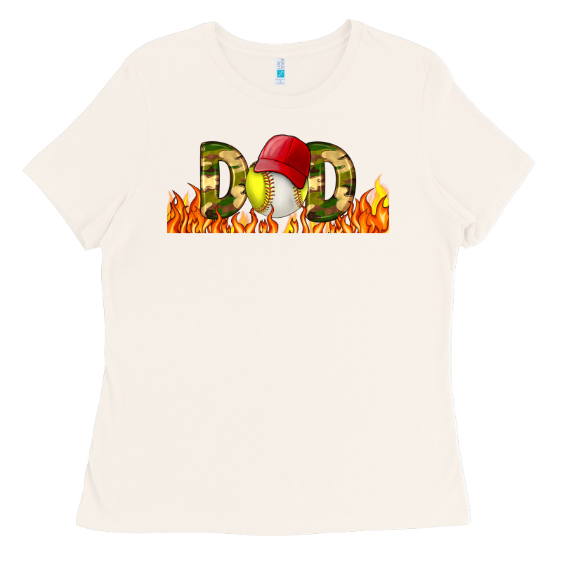 Baseball And Softball Dad Libbey Glass Ladies Tee by BundleAndBundleShop | Teevron