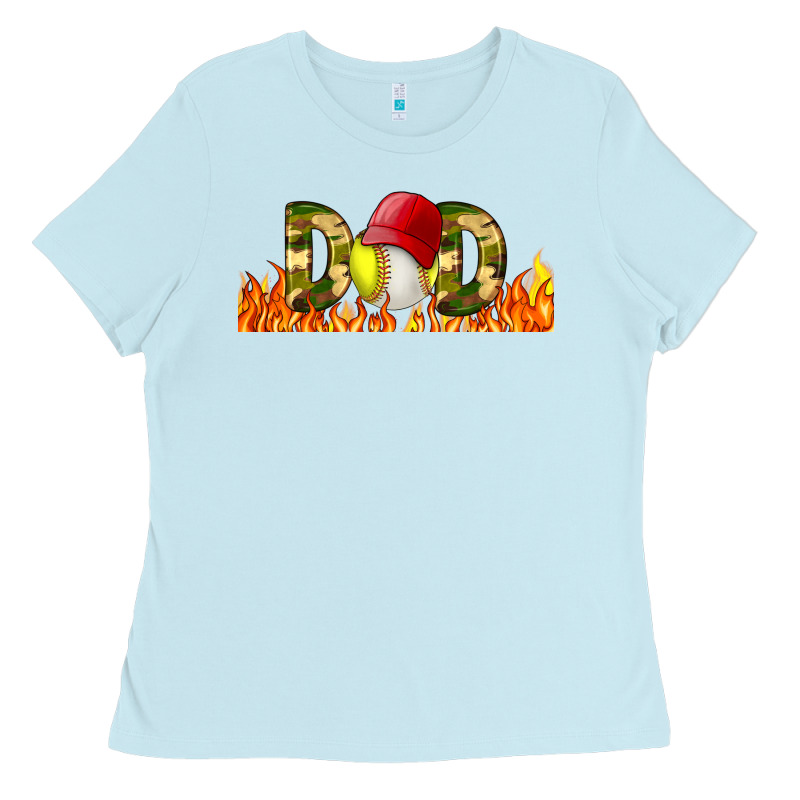Baseball And Softball Dad Libbey Glass Ladies Tee by BundleAndBundleShop | Teevron