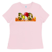 Bubblegum Pink Baseball And Softball Dad Libbey Glass Ladies Tee - BundleAndBundleShop