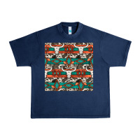 Navy native american aztec seamless pattern 3 Urban Heavy Tee - BundleAndBundleShop