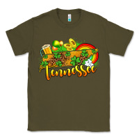 Army Green St. Patrick's Tennessee map Classic Tee - OliviaCreatesArt