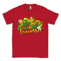 Red St. Patrick's Tennessee map Classic Tee - OliviaCreatesArt