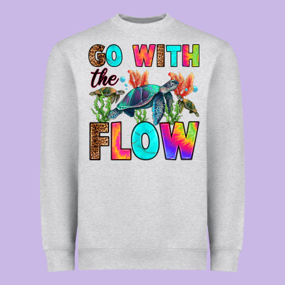 Go With The Flow Heavyweight Sweatshirt Designed By Ranaportraitstore