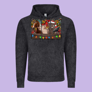 Festive Farmyard Gathering Vintage Hoodie Designed By Cowhidedigitalart