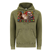 Vintage Olive festive farmyard gathering Vintage Hoodie - CowhideDigitalArt
