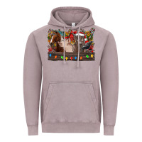 Vintage Zinc festive farmyard gathering Vintage Hoodie - CowhideDigitalArt