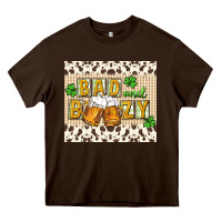 Chocolate Brown Bad and boozy Heavy Core Tee - CowGirlArtShop