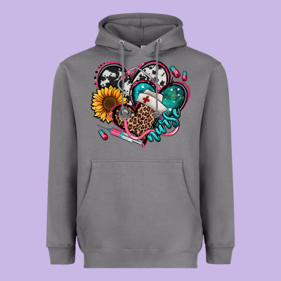 Nurse Hearts Heavyweight Hoodie Designed By Jasminsmagicworld