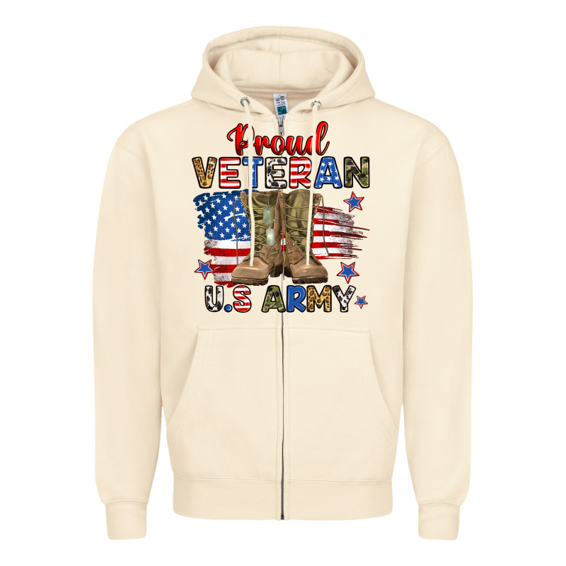 Proud Veteran U.s Army Zipper Hoodie by RanaPortraitStore | Teevron