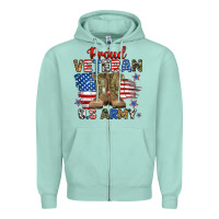 Seafoam proud veteran u.s army Zipper Hoodie - RanaPortraitStore
