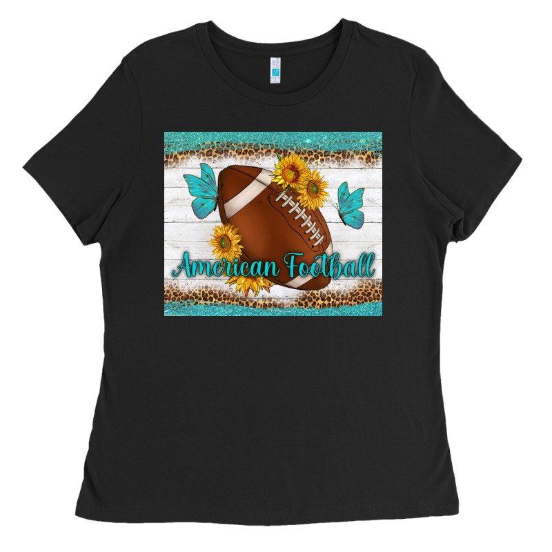 American Football And Butterfly Mousepad Ladies Tee by BundleAndBundleShop | Teevron