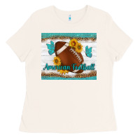 Bone american football and butterfly mousepad Ladies Tee - BundleAndBundleShop