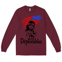Burgundy les deplorables Long Sleeve Tee - baoMotion