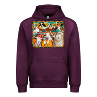 Mauve Wine autumn sheeps Urban Hoodie - Jasminsmagicworld