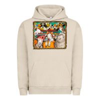 Pigment French Oak autumn sheeps Urban Hoodie - Jasminsmagicworld