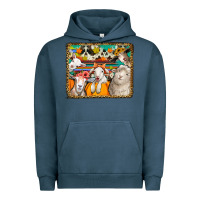 Pigment Midnight Navy autumn sheeps Urban Hoodie - Jasminsmagicworld